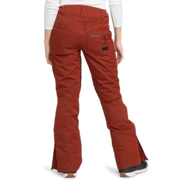Roxy Women's Brick Red Flare Pants - Picture 4 of 6